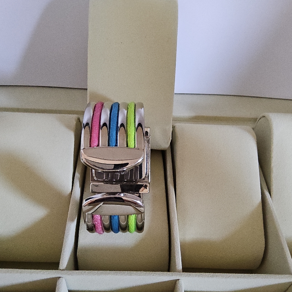 Geneva Platinum Multicolor Strap Watch - Picture 3 of 4
